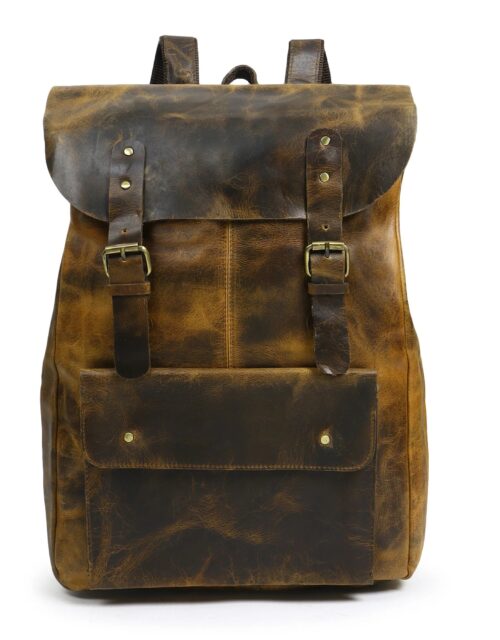 Rustic Vintage Leather Backpack