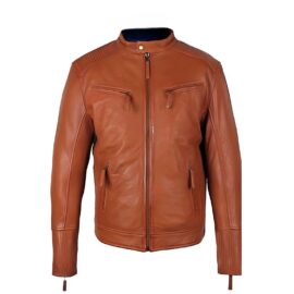 Cognac Moto Leather Jacket