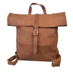 Roll Top Vintage Style Leather backpack