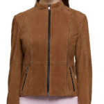 Brown Suede Women Leather Jacket