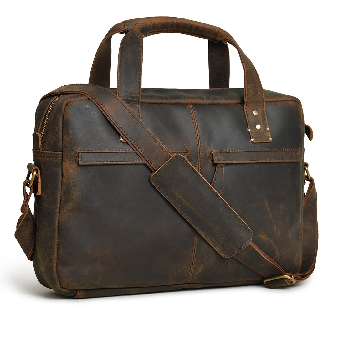 Hides Craft® - Vintage Buffalo Leather Laptop Bag - Image 4