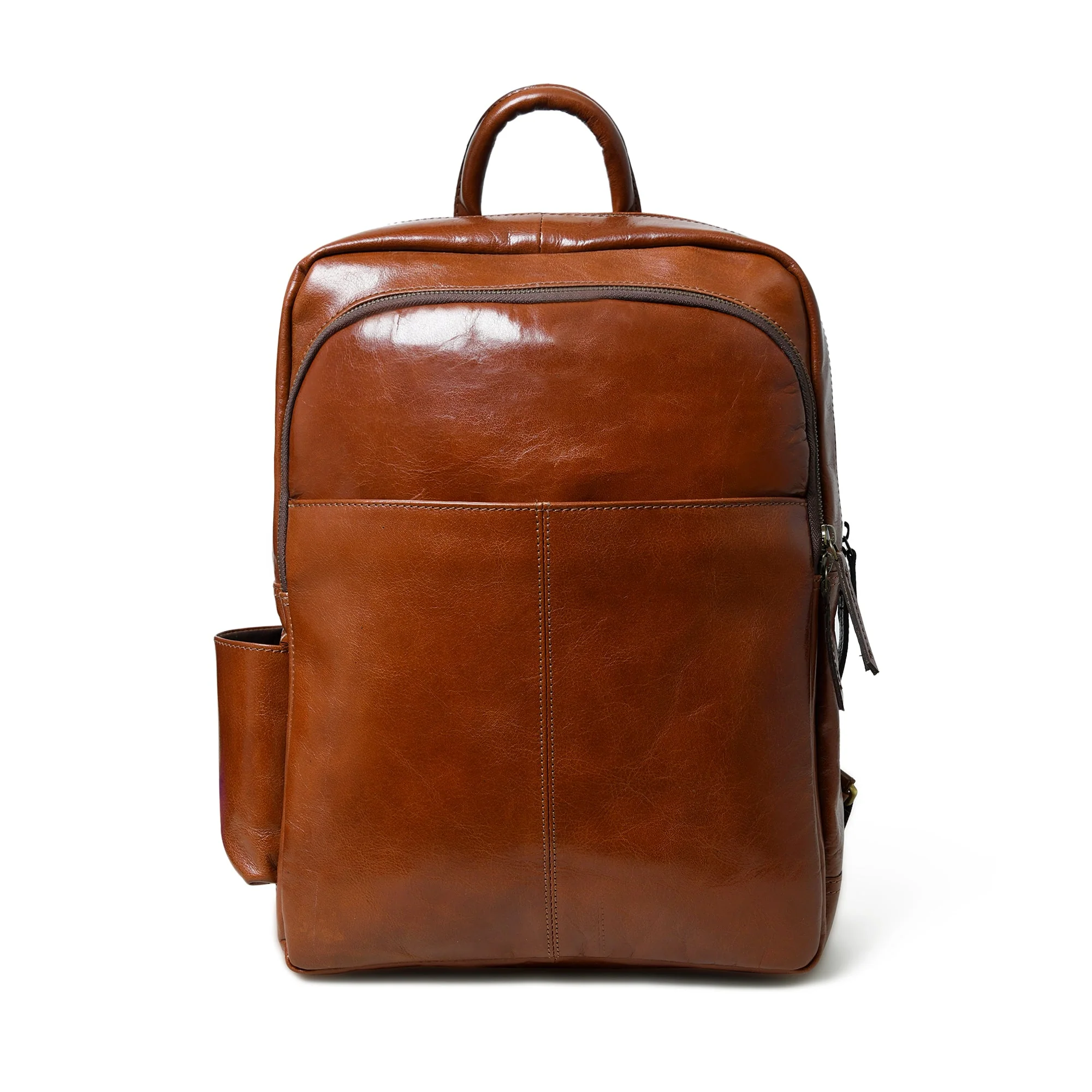 Hides Craft® - Italian Leather Backpack - Tan - Image 6