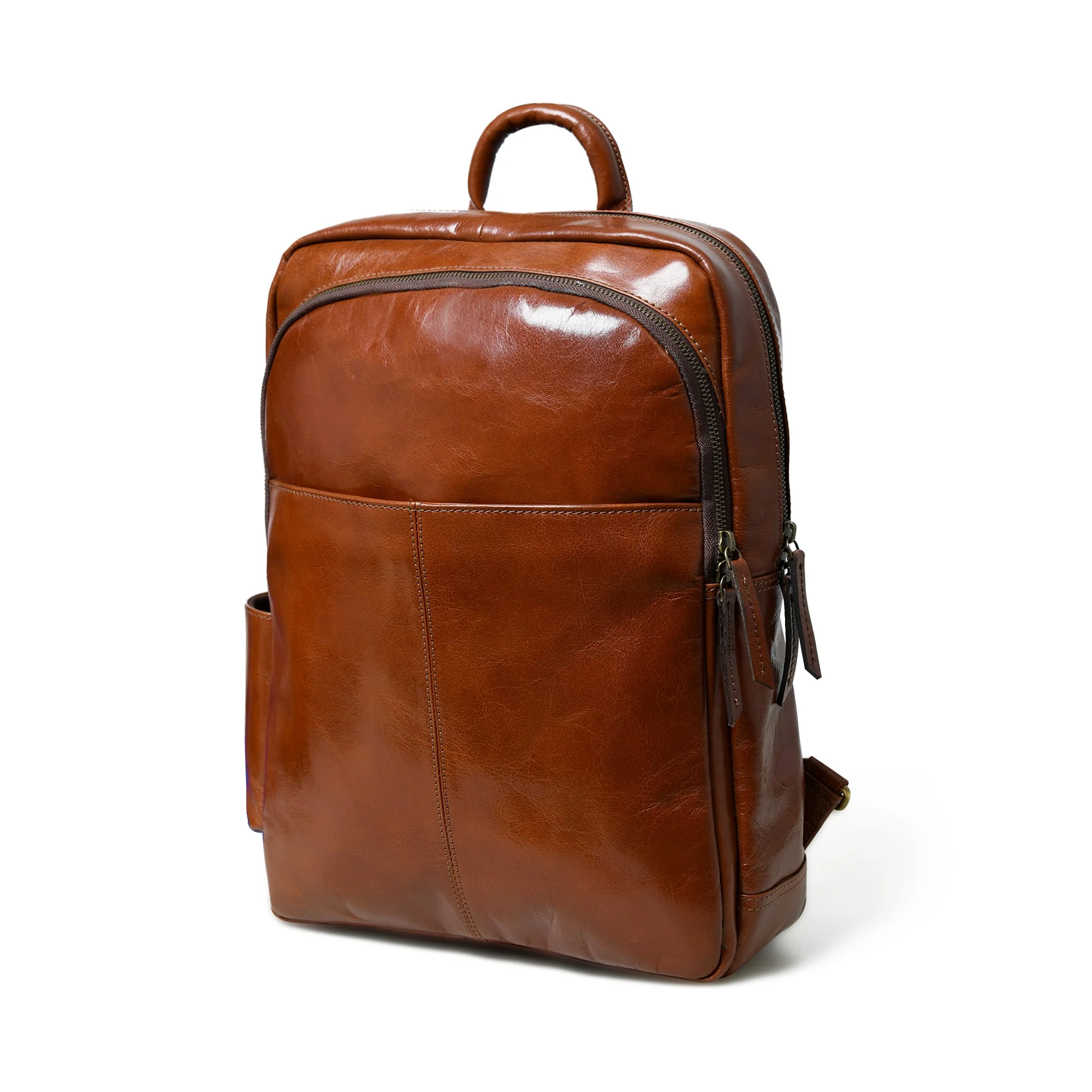 Hides Craft® - Italian Leather Backpack - Tan - Image 5
