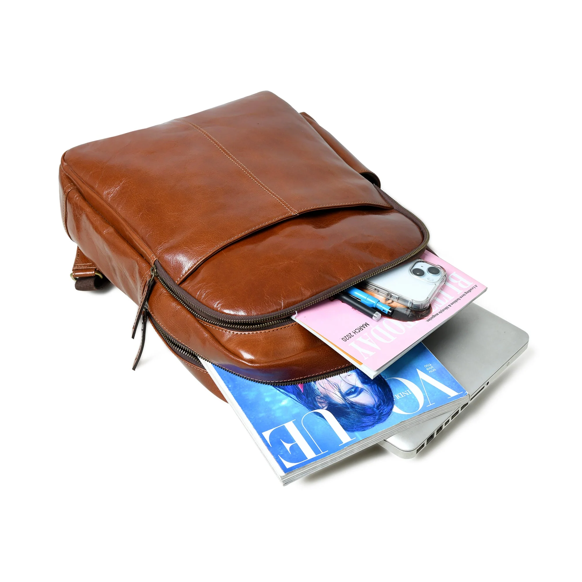 Hides Craft® - Italian Leather Backpack - Tan