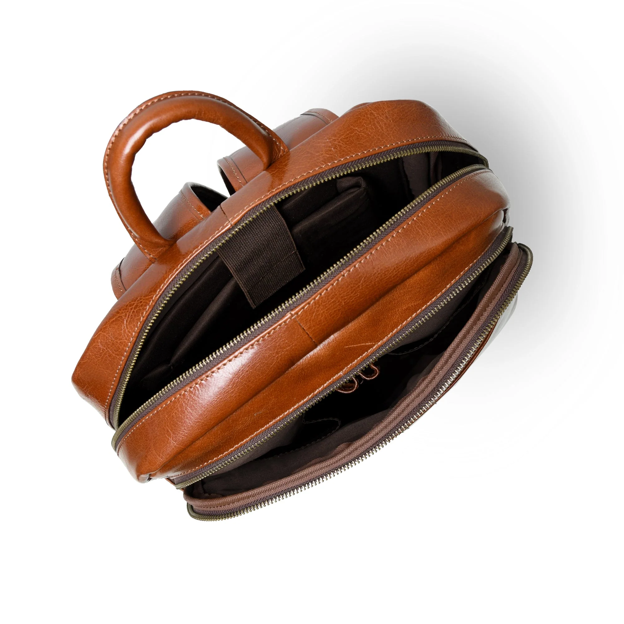 Hides Craft® - Italian Leather Backpack - Tan - Image 4