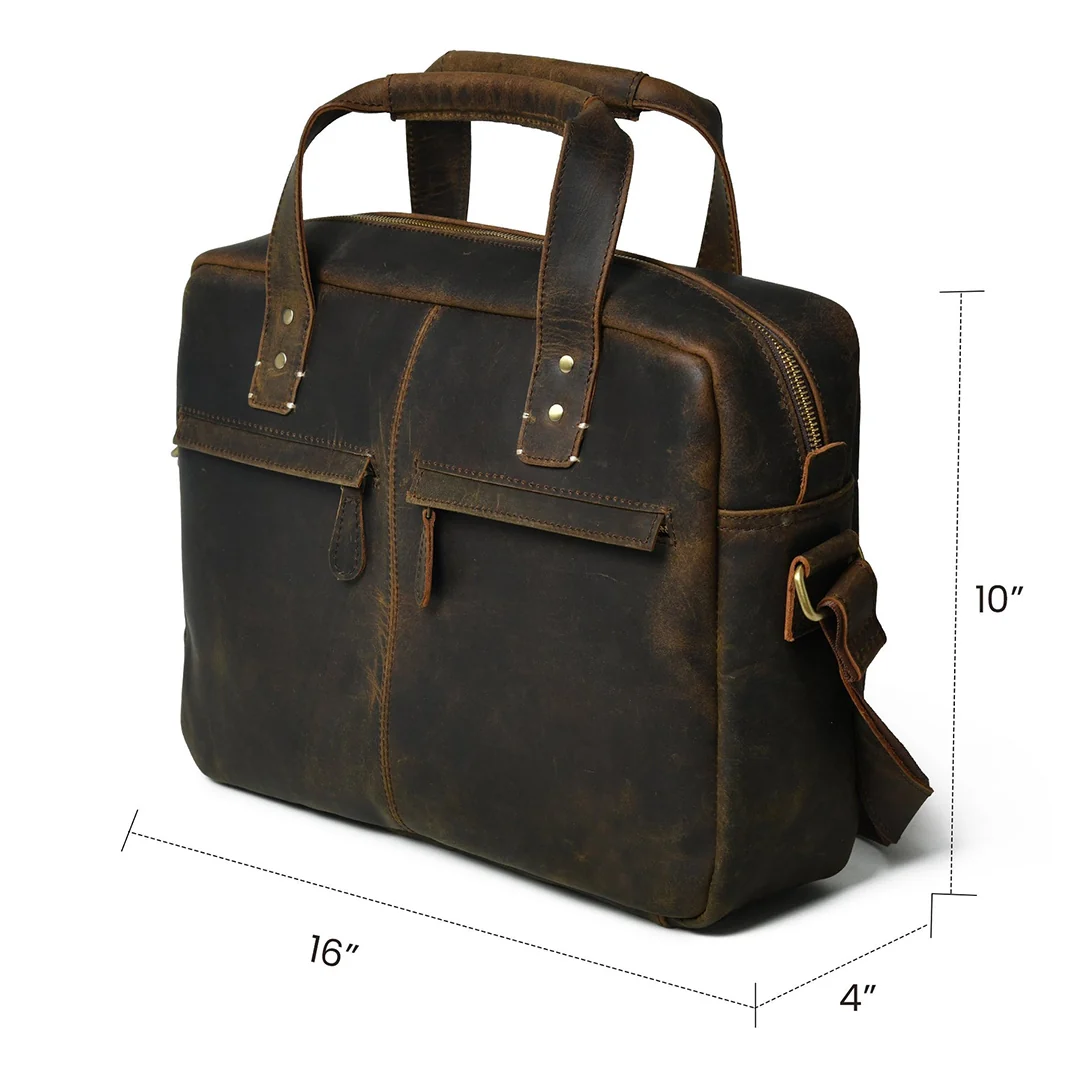 Hides Craft® - Vintage Buffalo Leather Laptop Bag
