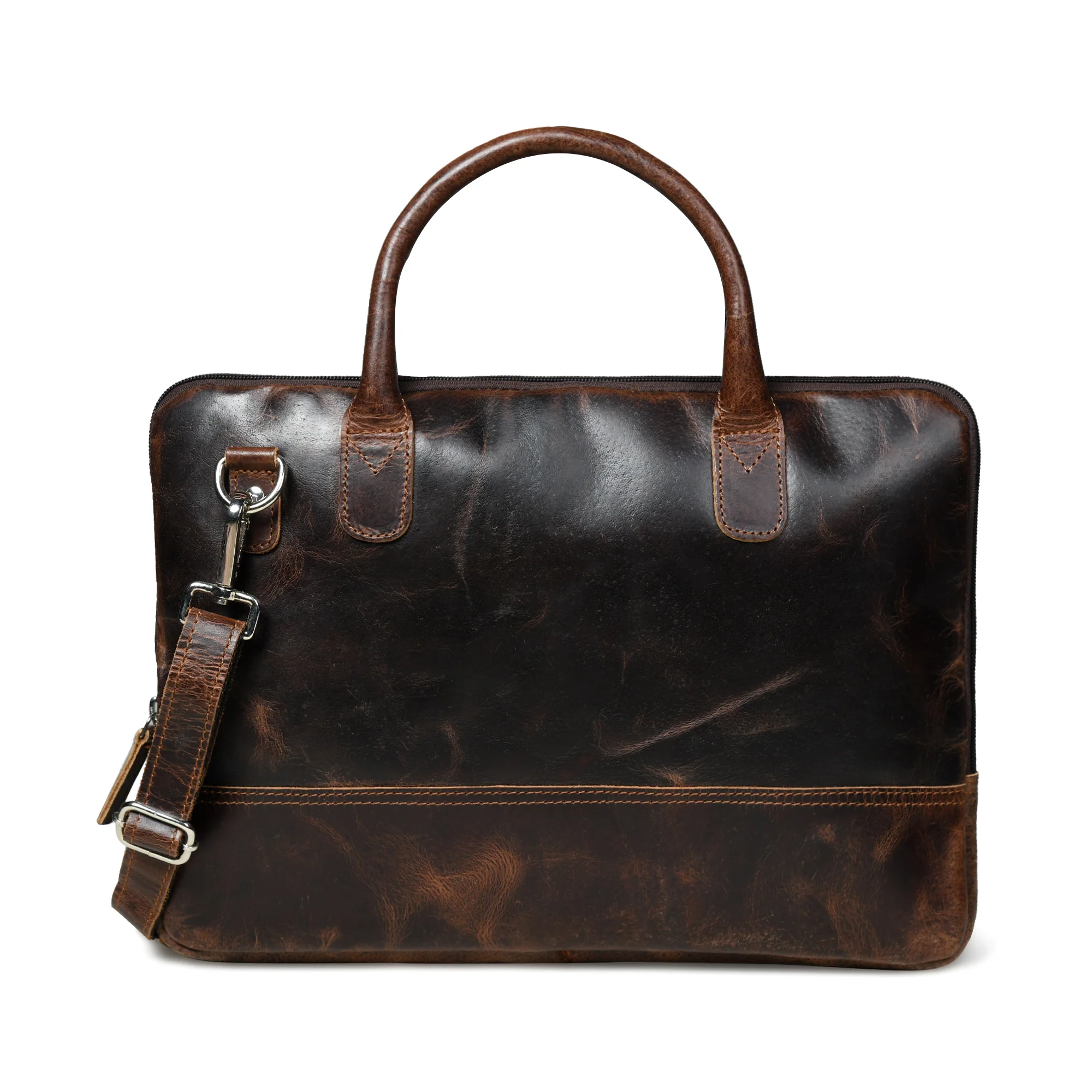 Hides Craft® - Leather Laptop Bag - Dark Brown - Image 4
