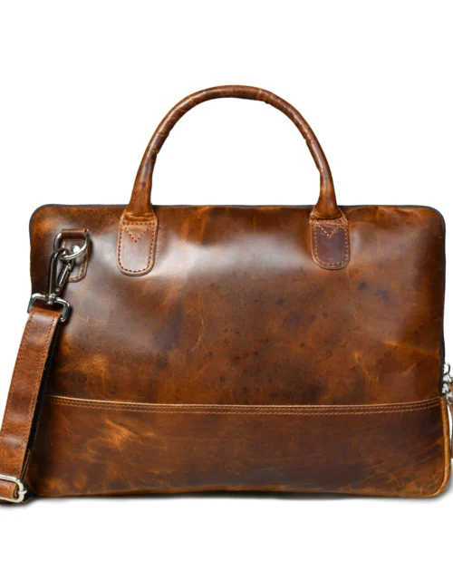 Hides Craft® - Leather Laptop Bag - Brown