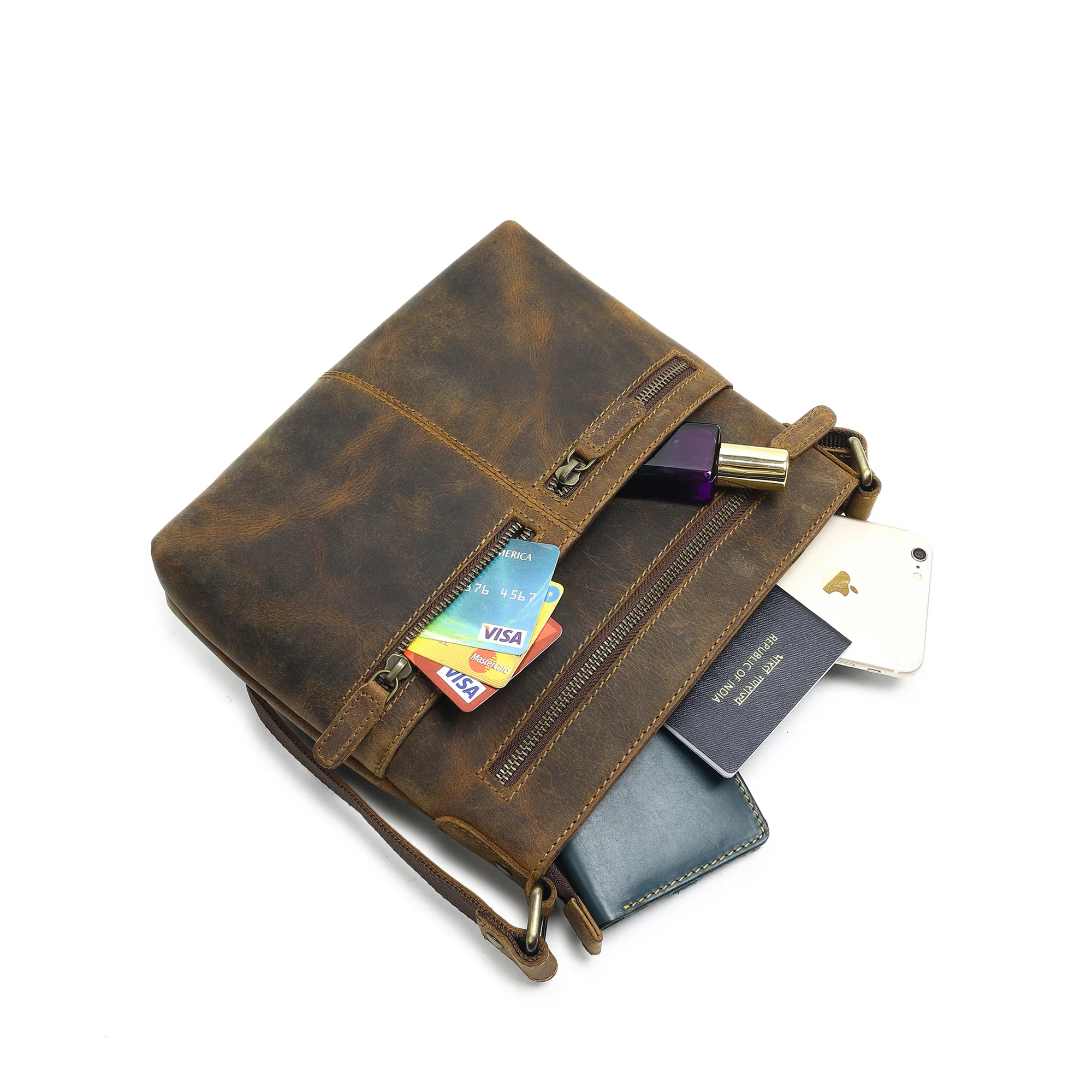 Hides Craft® - Vintage Buffalo Leather Messenger Bag - Image 3
