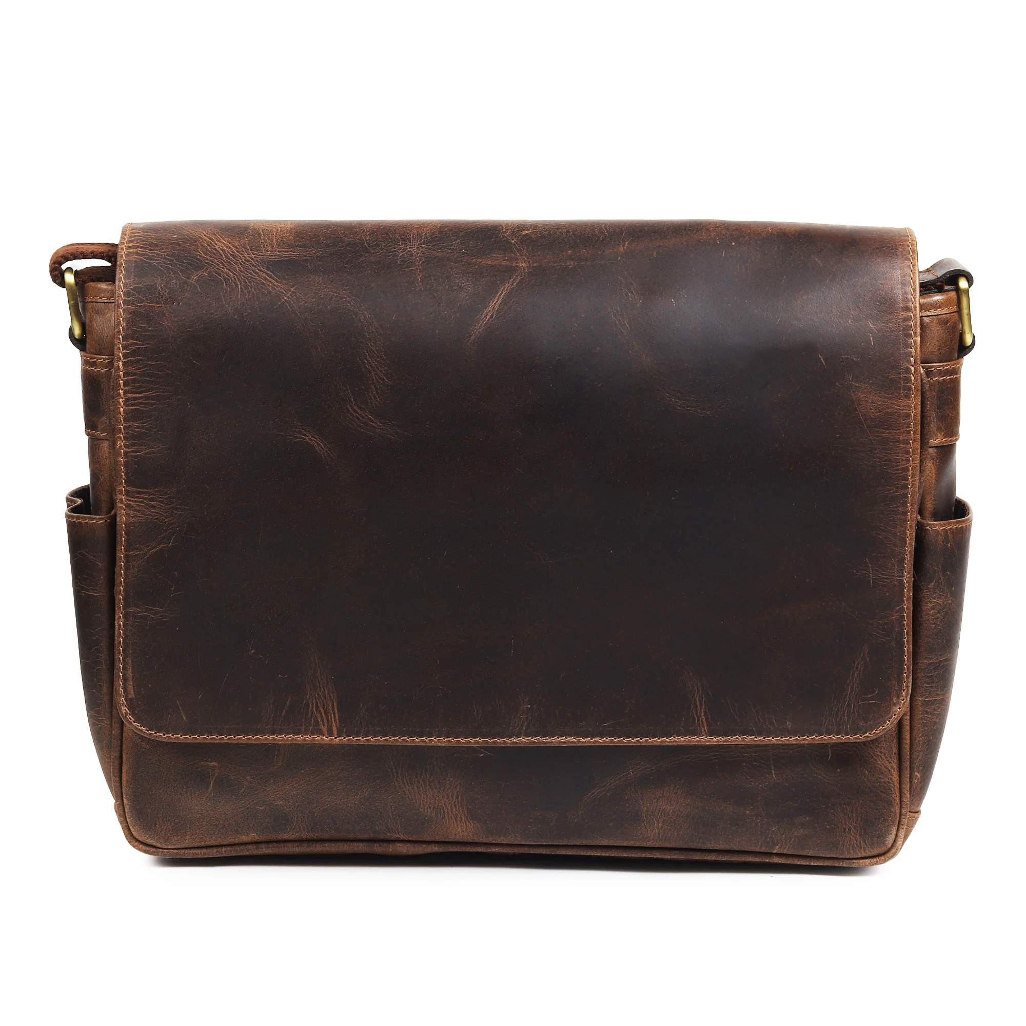 Hides Craft ® - Crossbody Messenger - Vintage Brown