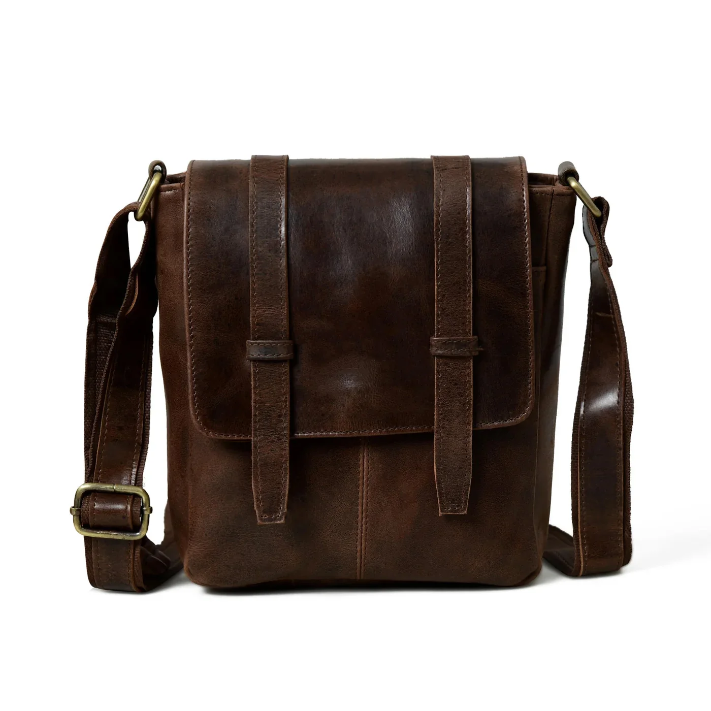 Hides Craft ® - Leather Messenger Bag - Brown