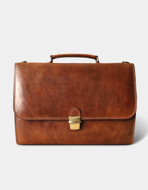 Hides Craft® - Stanford Leather MacBook Briefcase - Brown