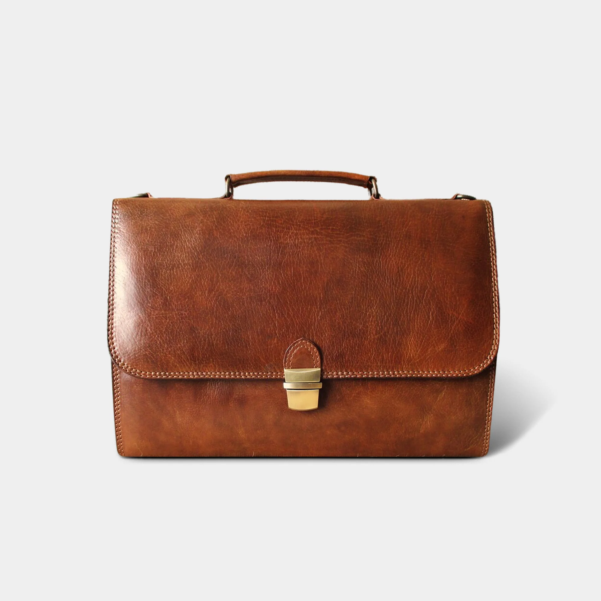 Hides Craft® - Stanford Leather MacBook Briefcase - Brown