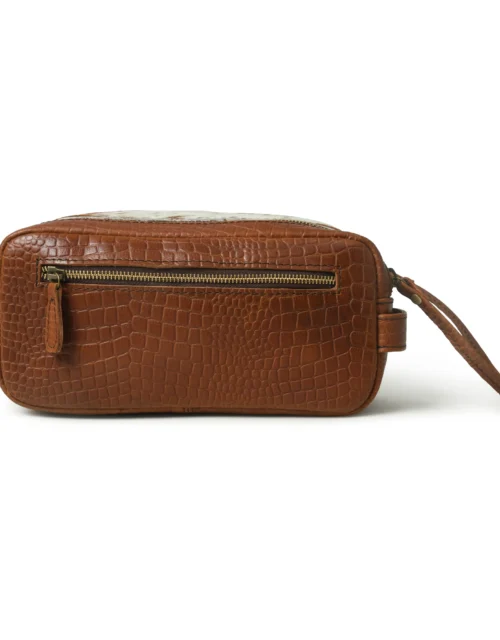Hides Craft® - Hairon Croco Leather Toiletry Bag - product view 5